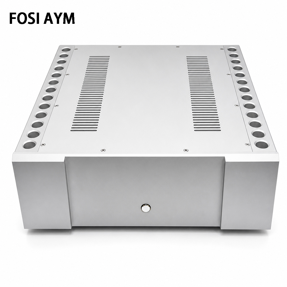 Headphone Amplifier Dac - 442x150x412mm FOSI AYM CNCアルミシャーシ パワーアンプ ヒートシンク