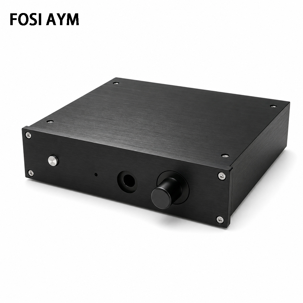 Headphone Amplifier Dac - 220x52x191mm FOSI AYM フルアルミニウム製ヘッドホンアンプケース DIY HiFiヘッドホンアンプシャーシ