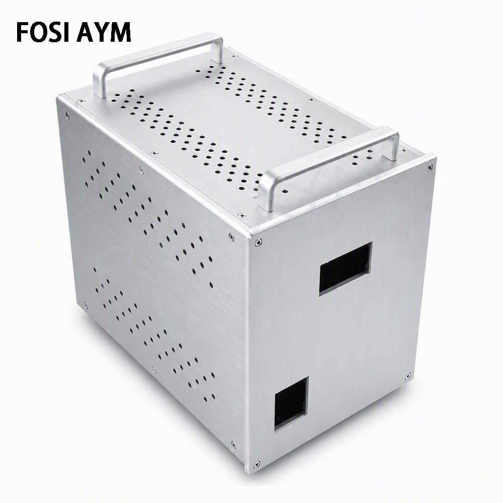 Headphone Amplifier Dac - 240x310x370mm AYM 全アルミニウム製絶縁トランス搭載電源ユニット用ケース、HiFiオーディオDIY用楽器ケース