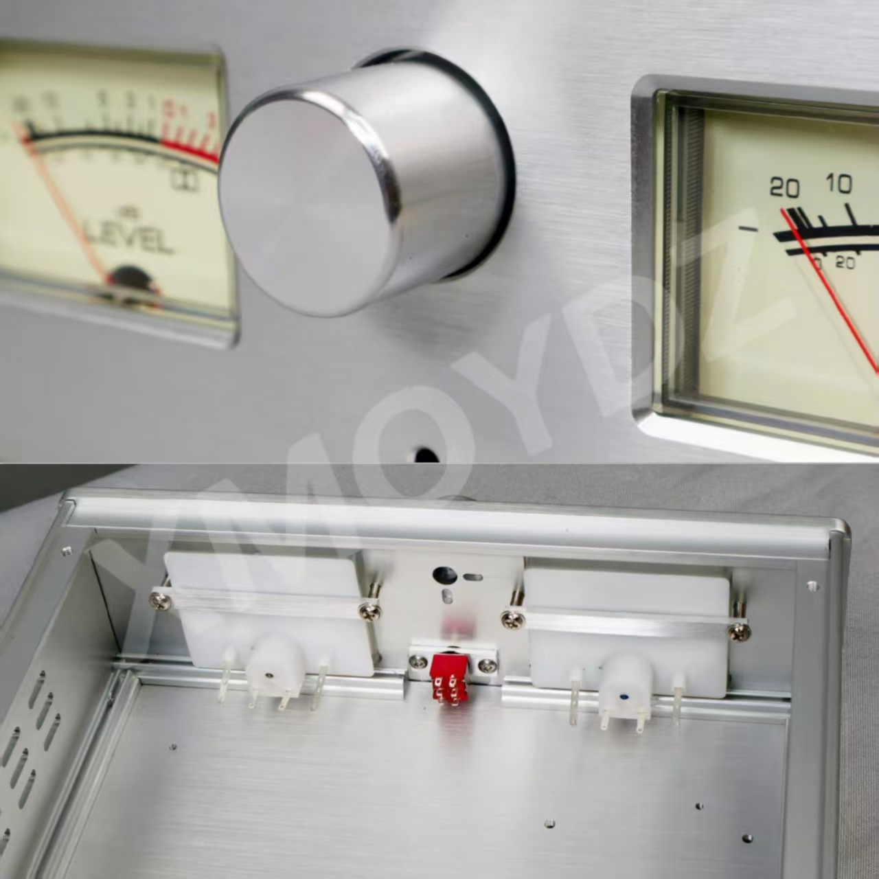 全アルミニウム合金製アンプシャーシ2608。内蔵デュアルVU - Headphone Amplifier Dac のレビューと価格